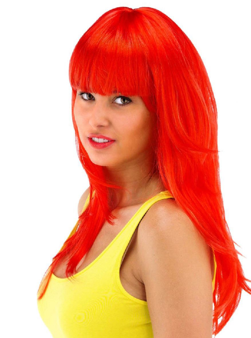 Folat - Long Hair gold Wig with Fringe - One Size