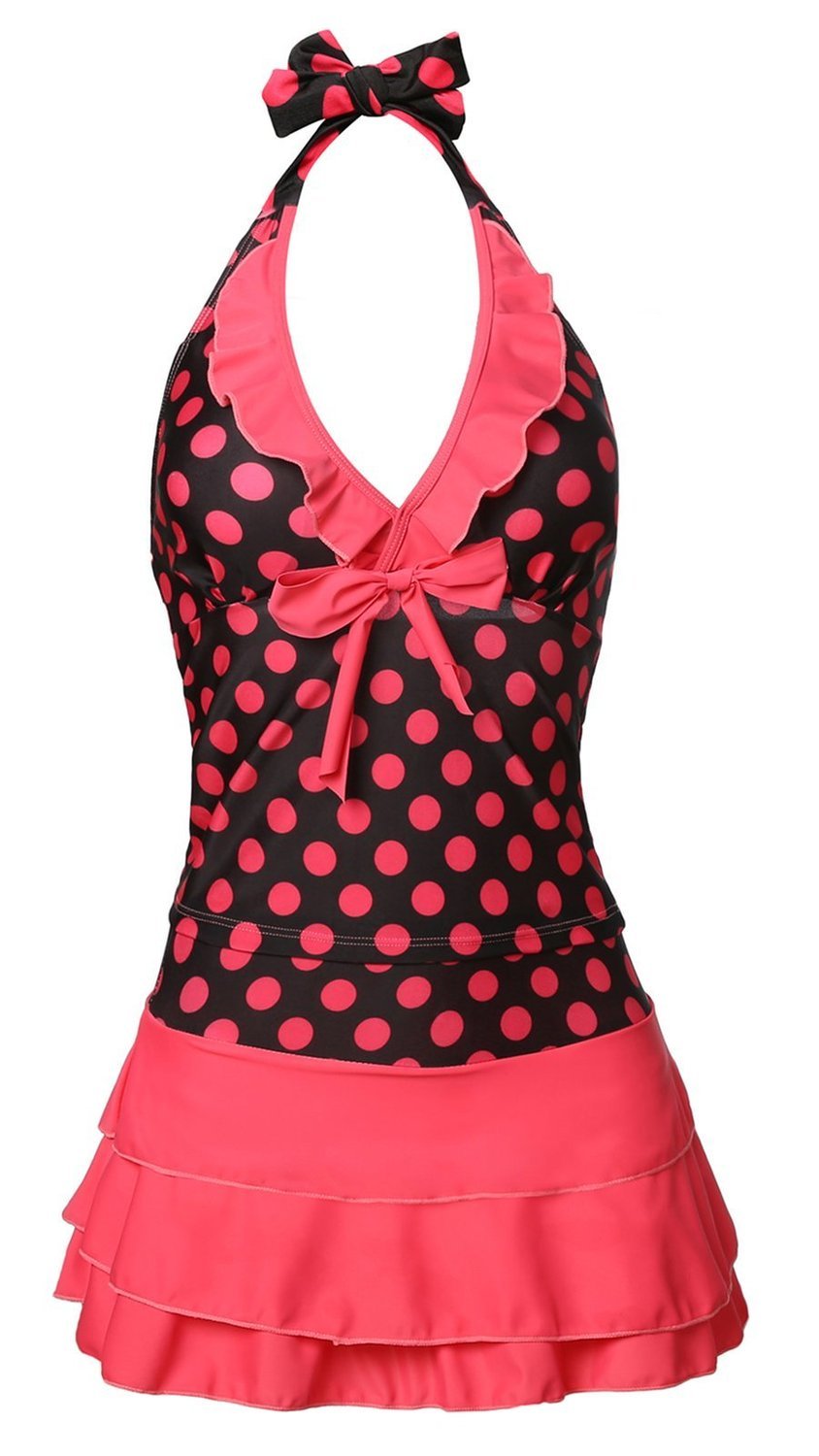 B01ftogxhu Swimwear Large Us Size 12 14 ローズレッド Miyang レディース ワンピース 誕生日プレゼント Rumble Media