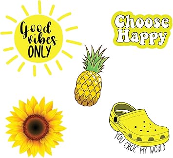 Amazon Com Pack Of 5 Cute Hydroflask Stickers For Teens Yellow