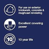 Leyland Granocryl Smooth Masonry Paint Brilliant White 2.5L Exterior Brick view 6