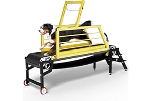 Tzechkii Dog Treadmill for Large Dogs with Hand Brake, 91" Dog Running Machine Exercise Equipment for Indoor Outdoor, Helps Dogs Release Energy and Build Stamina