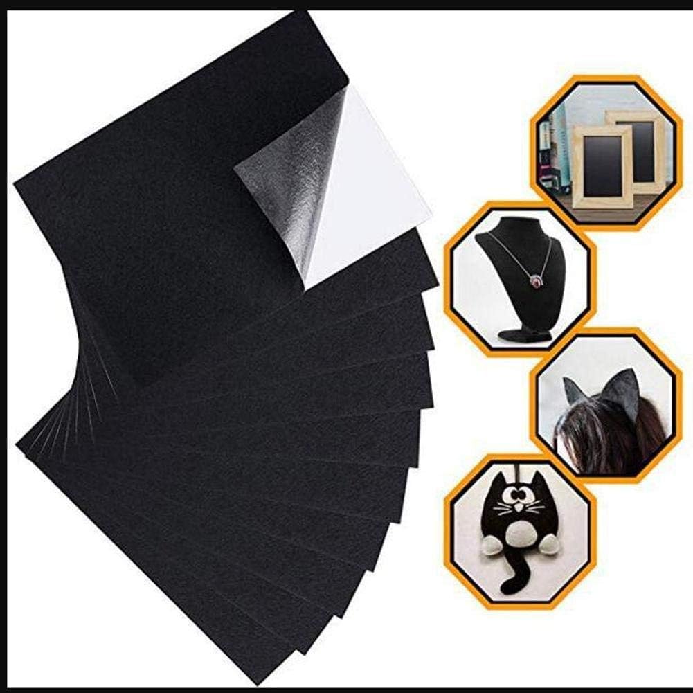 Sticky Back Sheets, Self-Adhesive Sheets, Cafopgrill 10pcs Felt Fabric Adhesive Sheets for Art & Crafts, Jewelry Box Liner - Image 3