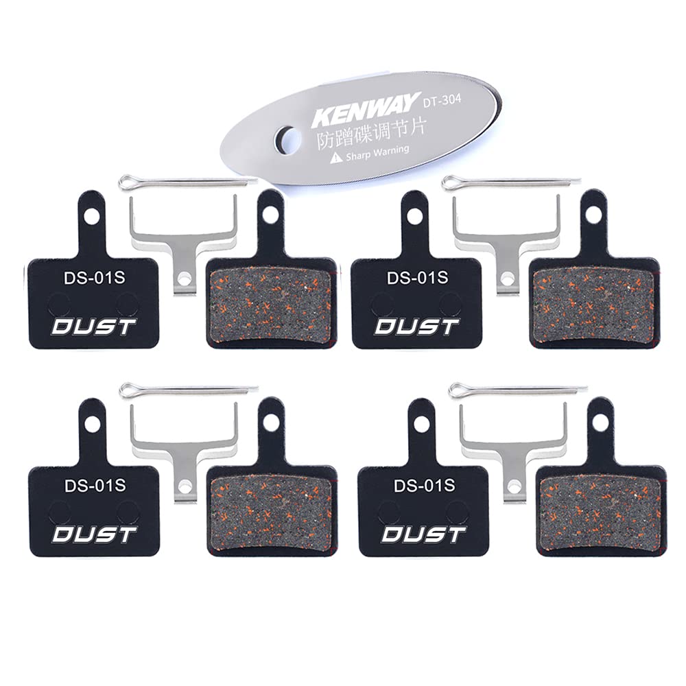 CYCEARTH 4 Pairs Bike Disc Brake Pads (Semi-Metallic/Sintered Metal) for TRP Tektro Shimano Deore Br-M575 M525 M515 T615 T675 M505 M495 M486 M485 M475 M465 M447 M446 M445 M416 M415 M395 M375 M315