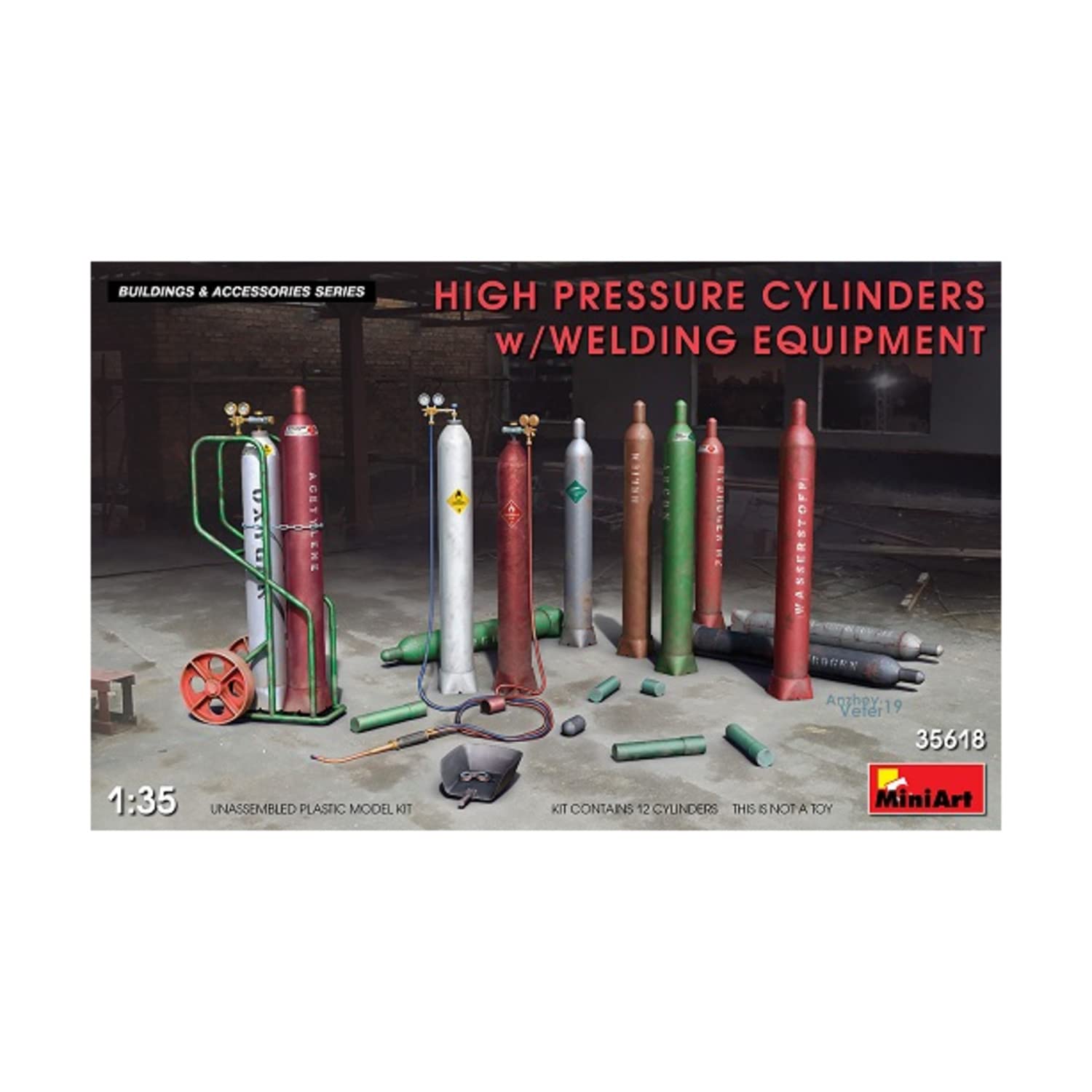 Miniart 1:35 - High Pressure Cylinders w/Welding Equip