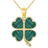 KoyeKei 4 Leaf Clover Necklace for Women 925 Sterling Silver Gold Shamrock Pendant Celtic Irish Jewelry St Patricks Day Gifts