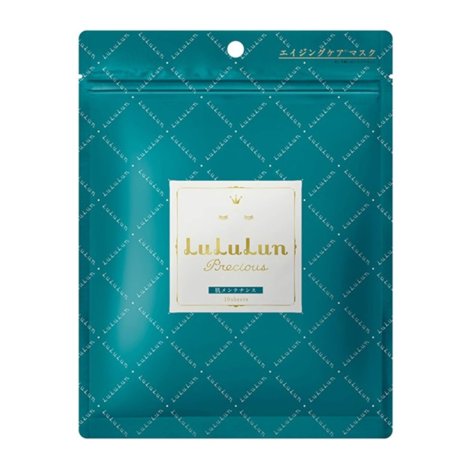 Lululun Precious Face Mask 7pcs Aging Care - Green - Skin maintenance type