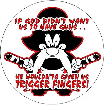 Magnetic Bumper Stickers Amazon com valstick Yosemite Sam Cartoon Car Bumper 
