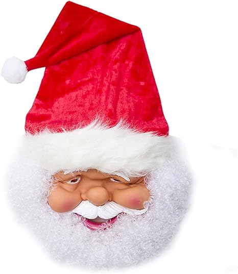 Maske für Halloween, Weihnachtsmann-Maske, lustig, niedlich, Weihnachten,  Vollmaske des Weihnachtsmanns, Silikon, für die Weihnachtsparty,  Erwachsene, Cosplay, Maskerade, Zubehör: Amazon.de: Küche & Haushalt