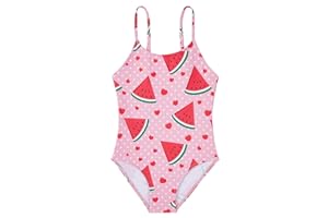 Durio Baby Girls One Piece Swimsuits Toddler Kids Sleeveless Bathing Suit Cute Summer Beach Swimwear 2-10 Years