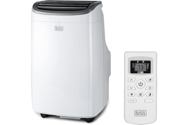 BLACK+DECKER 8,000 BTU Portable Air Conditioner up to 350 Sq. with Remote Control, White