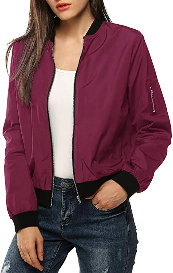 HX fashion Women's Winter Bomber with Women Jacket Lining with Lining