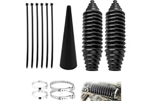 CARLEEF Car Inner Tie Rod Boot Kit with Expander,Silicone Cars Rack and Pinion Boot for Dust Protection with Clamps & Ties,Cuttable Car Accessories Steering Rack Boots Kit