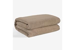 SALBAKOS 100% Turkish Cotton Towels (Taupe, Jumbo Bath Sheet)
