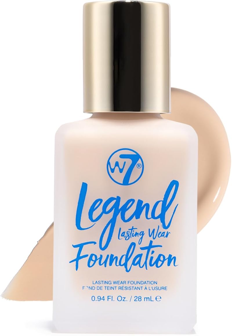 W7 Legend Foundation Creamy Liquid Foundation Sand Beige 28ml Poreless
