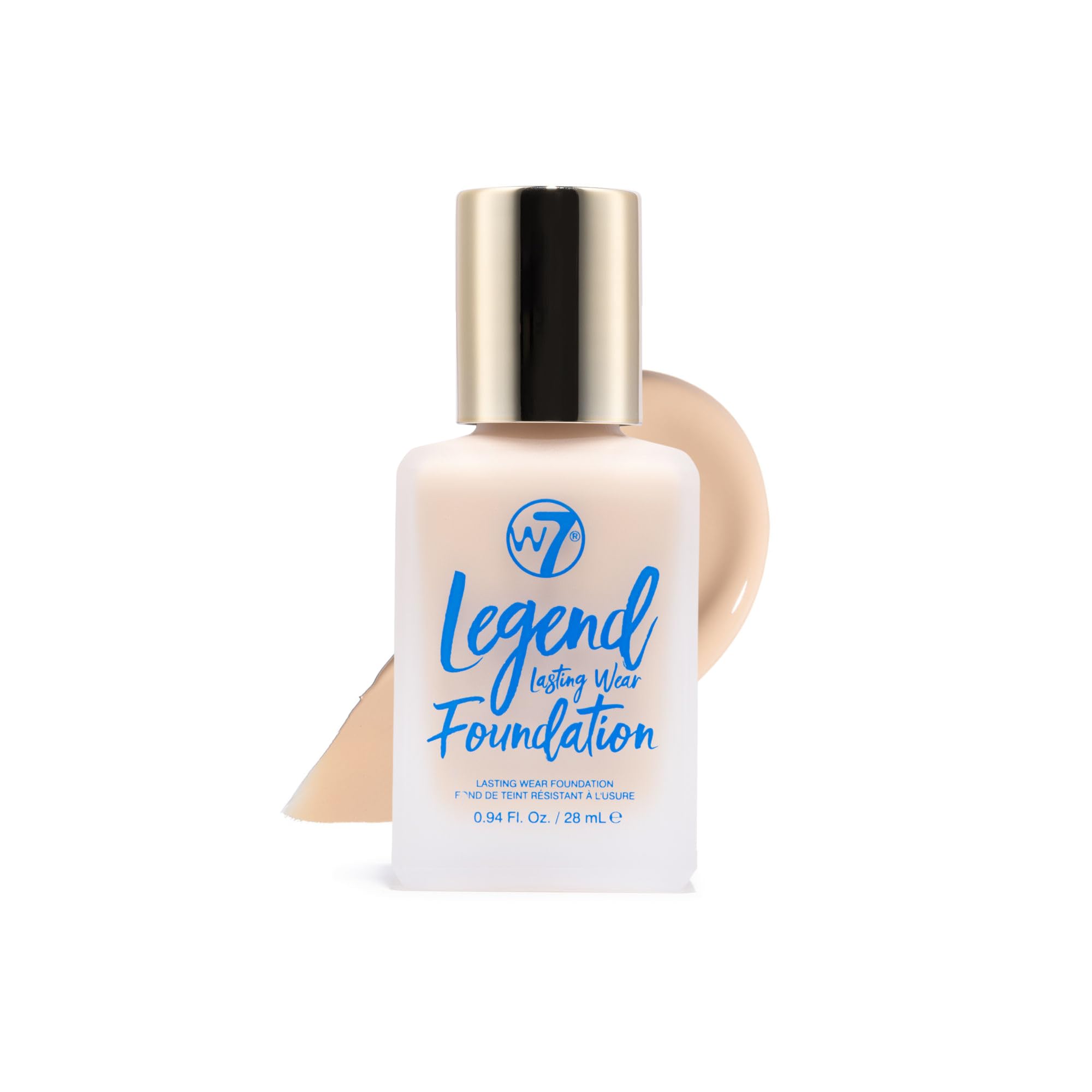 W7 Legend Foundation - Creamy Liquid Foundation for Poreless, Semi-Matte Medium Coverage - 28ml (Sand Beige) — image 1