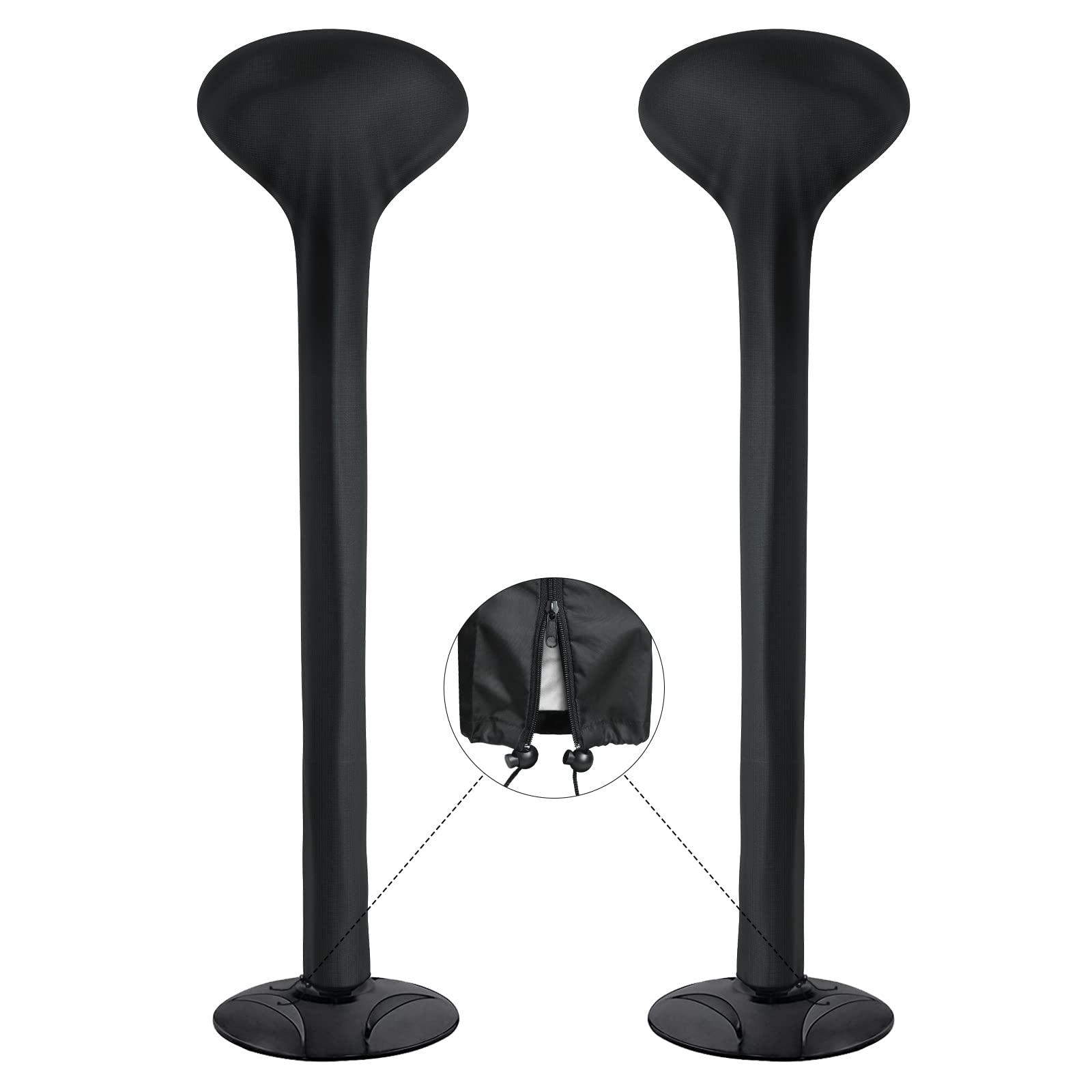 Electric Patio Heater Cover Waterproof 2 Pack, Outdoor Heater Cover 500D Full Covered Weather Resistant Zipper and Adjustable Drawstring Windproof 180X65CM