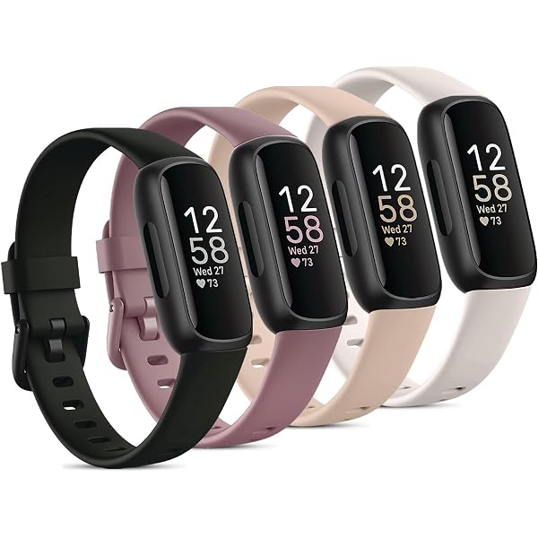 Cinturini Odbeai Per Fitbit Inspire 3 | Morbido Silicone, Confezione Da 4 | Multicolore, Unisex, Per Fitness Tracker - 4
