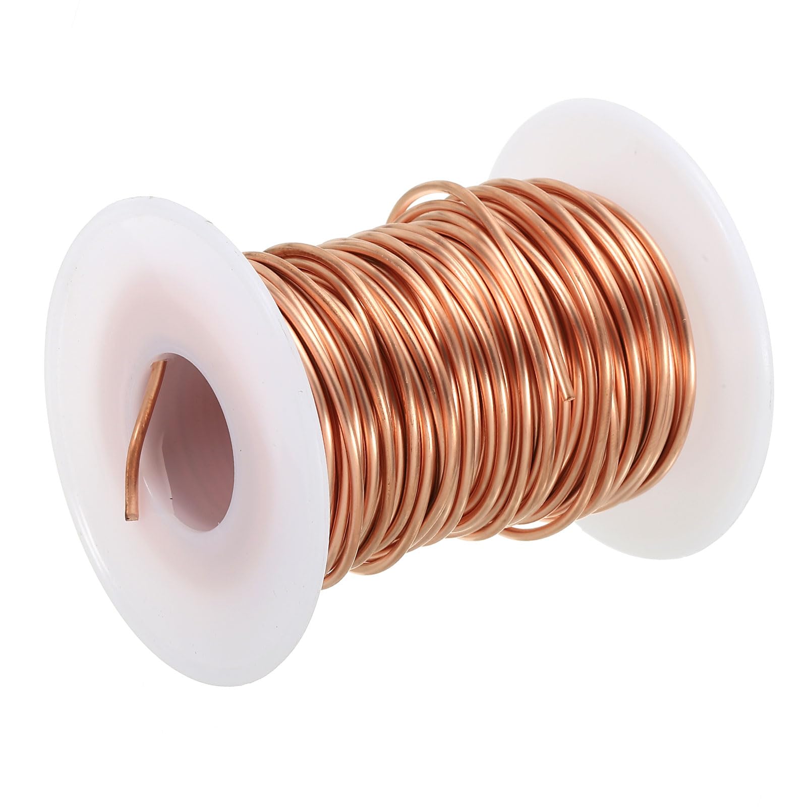 PATIKIL 45.93 Feet Solid Bare Copper Wire,14 Gauge 99.96% Pure Copper Wire 1.6mm Soft Beading Wire Metal Plant Stem Ties for Jewelry Craft (14m)