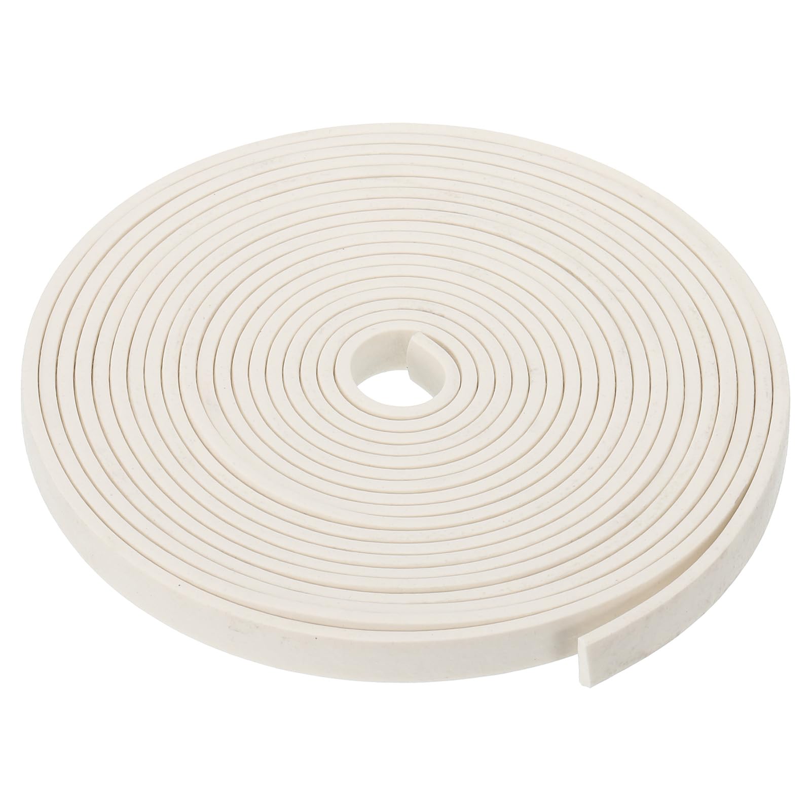PATIKIL 5000x10x3mm Silicone Foam Seal Strip, High Density Square Solid Sponge Rubber Weather Stripping Cord for Sealing Gap Blocker Insulation, White