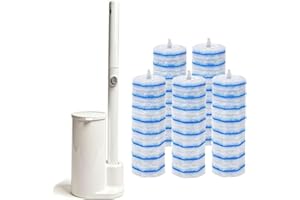 Disposable Toilet Brush Cleaning System With 50pcs Toilet Wand Refills for Clorox,Toilet Bowl Brush and Holder Set，Wall Mount