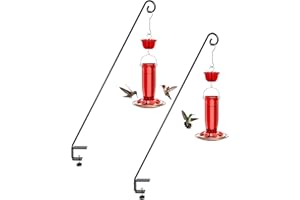 iBorn Deck Hook for Bird Feeder Outdoors Hanging, Hummingbird Feeder Hanger Hook for Deck Railing, Squirrel Proof Bird Feeder