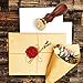 Powstro Retro Wax Seal Stamp Kit Alphabet Wax Sealing Stamps Set Creative Romantic Stamp Maker (ROSE 2)
