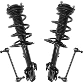 Detroit Axle - Front Struts Kit for 2014-2019 Toyota Highlander | [Excludes Sport Suspension], 2 Complete Struts with Coil Spring Assembly 2 Sway Bar End Links 2015 2016 2017 2018 Replacement