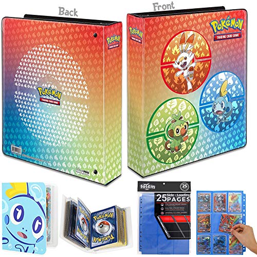 Totem World Sword & Shield Galar Starters Sobble 2" 3-Ring Collectors Binder Album with 25 Blue 9-Pocket Pages and 1 Mini Album - Perfect for Holding up to 450+ Pokemon Cards - Thumbnail 5