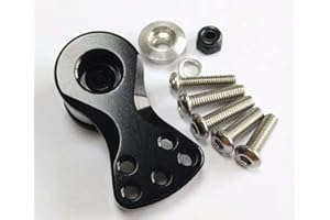 EPTNNASO Aluminum Servo Saver 21.5MM for Stock Plastic 25T Output Gear Ajustable Hi-Torque Servo Arm Black