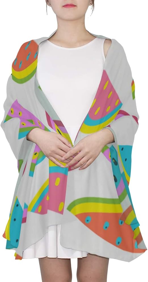 Chal de abrigo para niños Verano colorido Fruta fresca Sandía Bufanda