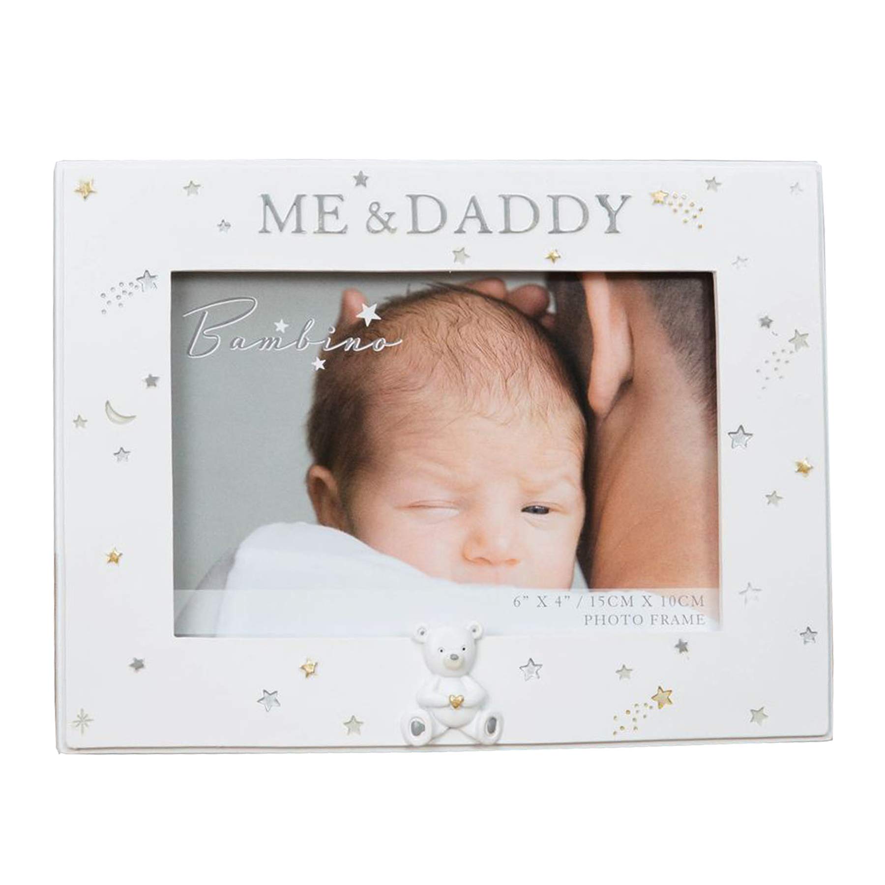 Baby 6” x 4” Photo Frame Cream Unisex - Me and Daddy 0998