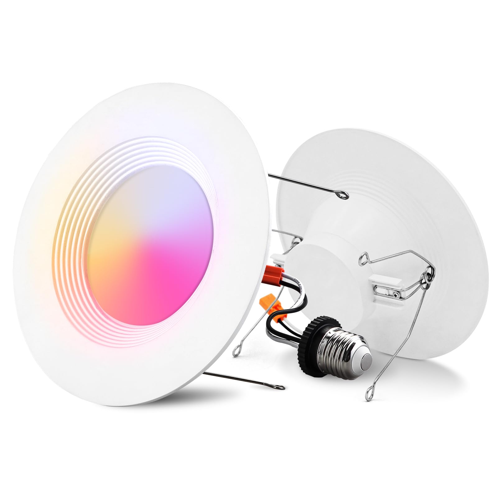 Photo 1 of NITENSLAB Smart Retrofit Can Lights 6inch 12W 1000LM?2Pack Smart led can Lights Work with Alexa/Google ? Retrofit Recessed Lighting RGBWW Wi-Fi Bluetooth Direct Connect Bedroom Kitchen Living Room