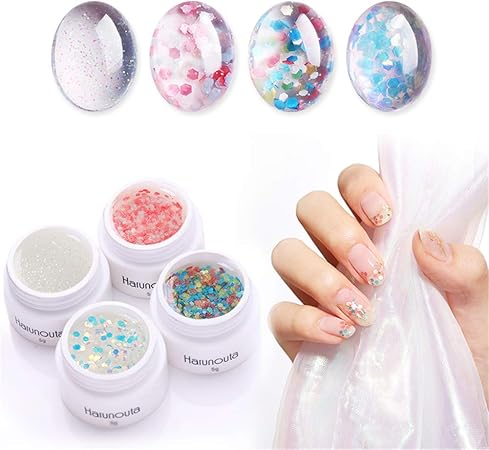 Amazon 春の歌 ラメ入りカラージェル 4点セット 5g カラフル ミックスサイズ ソークオフジェル Uv Led対応 ジェルネイルカラー 春の歌 ジェルネイル 通販