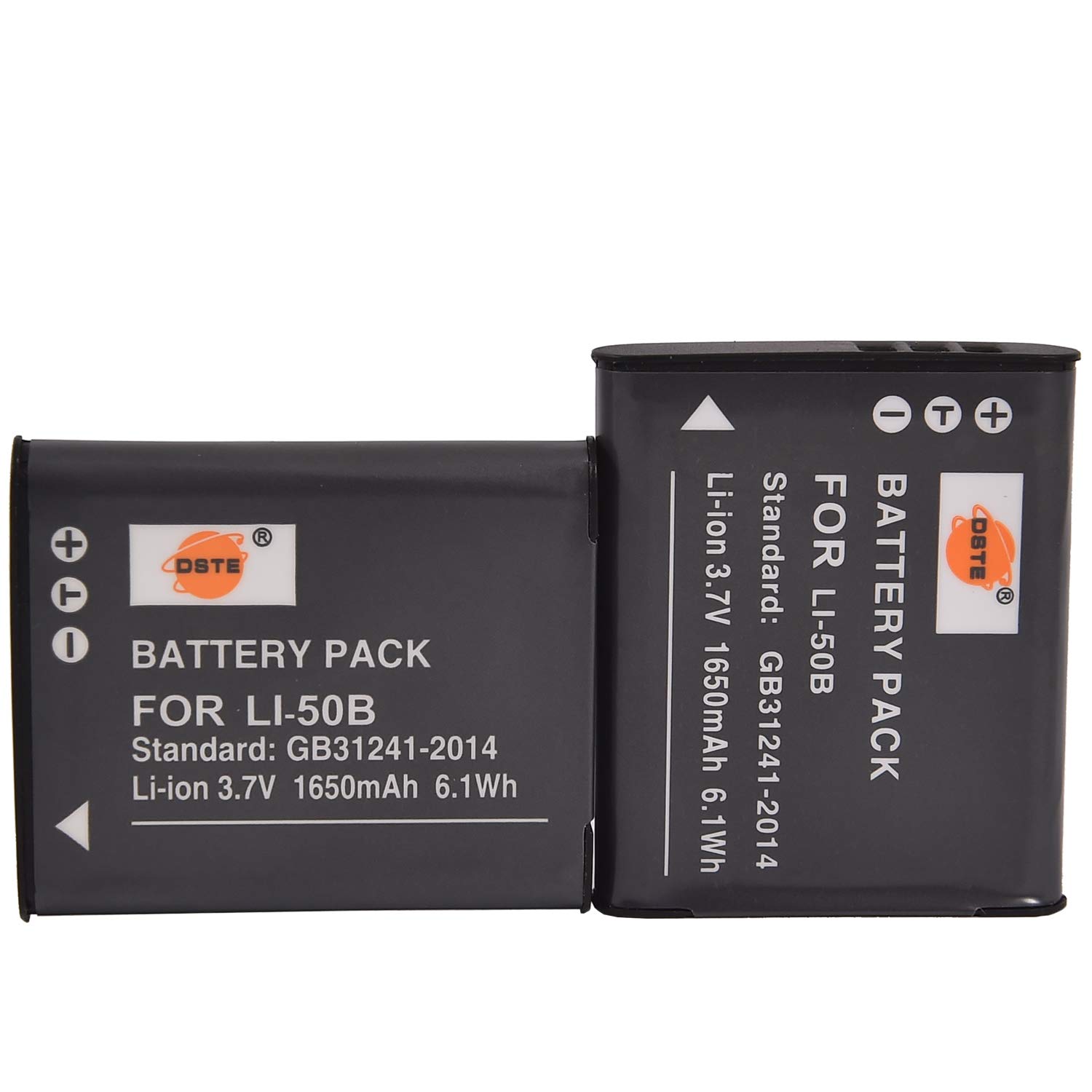DSTE 2x Rechargeable Li-ion Battery Compatible with Olympus Stylus SP-800UZ SP-810UZ SZ-10 SZ-11 SZ-12 SZ-15 SZ-20 SZ-30MR SP-720UZ iHS SZ-16 iHS LI-50B