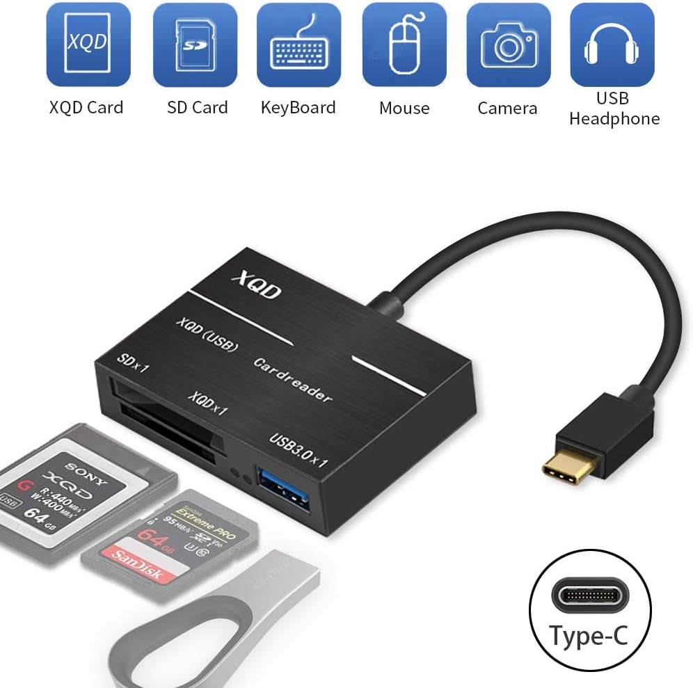 Lemorele XQD/SD Card Reader USB C, 5Gbps High Speed Amazon.co.uk