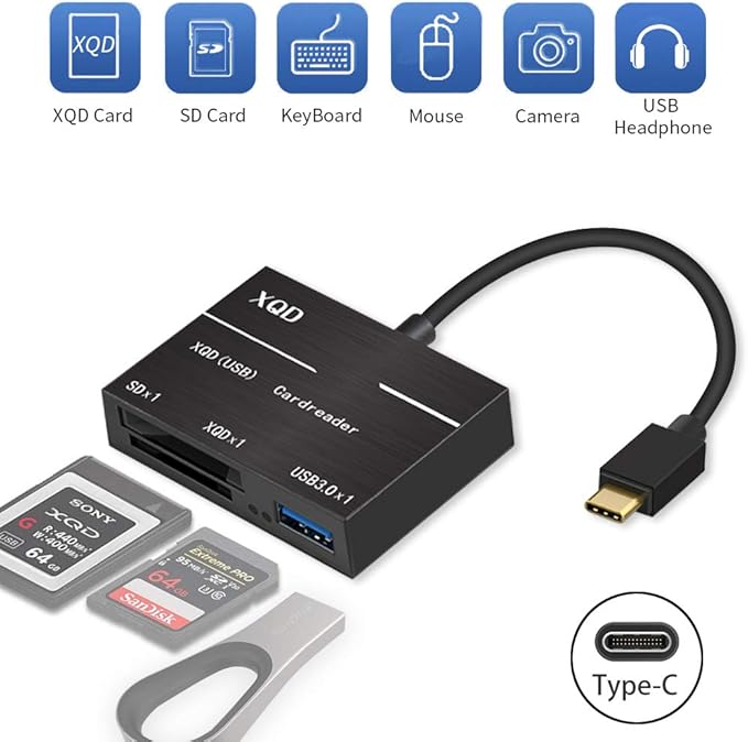 Lemorele XQD/SD Card Reader USB C, 5Gbps High Speed Amazon.co.uk