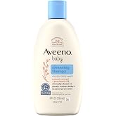 Aveeno Baby Cleansing Therapy Moisturizing Body Wash, 8 oz | Natural Oatmeal &amp; ProVitamin B5, Tear-Free Baby Bath Wash, Sensitive &amp; Eczema-Prone Skin, Hypoallergenic
