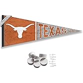 College Flags & Banners Co. Texas Longhorns Retro Throwback Vintage Pennant Flag and Wall Tack Mount Pads