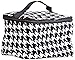 Dallas Luggage Black Houndstooth Cosmetic Makeup Case