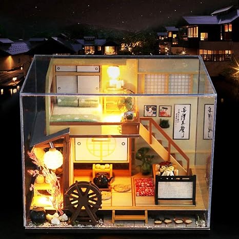 Amazon Fsearrt ドールハウス 手作りキットセット ミニチュア 防塵ケース付き ドールハウスキット リビング インテリア プレゼント 癒しグッズ Karuizawa S Forest Holiday プラモデル 通販