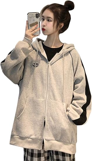 Amazon jqbflトレーナー レディース フード付き パーカー 裏起毛 ゆったり ジップパーカー スウェット 長袖カジュアル アウター 韓国 ビッグパーカー 秋 冬 ファッション Freesizeグレー トレーナー パーカー 通販 Amazon jqbflトレーナー レディース フード付き パーカー 裏起毛 ゆったり ジップパーカー スウェット 長袖カジュアル アウター 韓国 ビッグパーカー 秋 冬 ファッション Freesizeグレー トレーナー パーカー 通販
