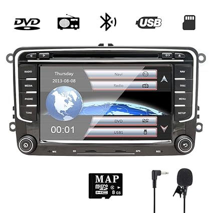 NVGOTEV 7-Zoll-Stereo-Autoradio für VW/Golf/Passat/Skoda/Jetta/Tiguan/Sitz mit Wince-System