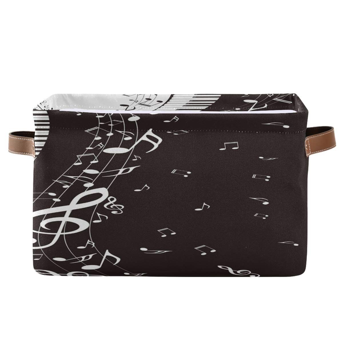 ALARGE Aufbewahrungskörbe, abstrakte Musiknoten, Klavier-Wäschekorb