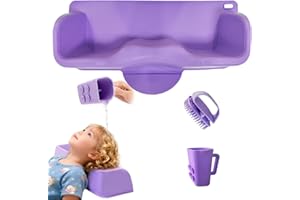 Silicone Portable Hair Washing Station for Kids,Toddlers and Elderly, Basin/Bathtub Basins, Attached Shampoo Brush and Bath R