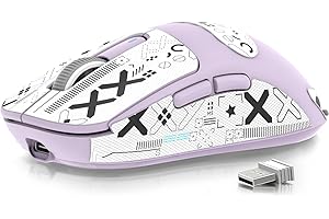 MANBASNAKE ATTACK SHARK X3 Wireless Gaming Mouse, 49g Bluetooth/2.4G/USB-C Ergonomic Computer Mouse, PAW3395 26K DPI Sensor, 200h Battery Life, Programmable Buttons, Gaming Accessories for PC/Laptop/Mac