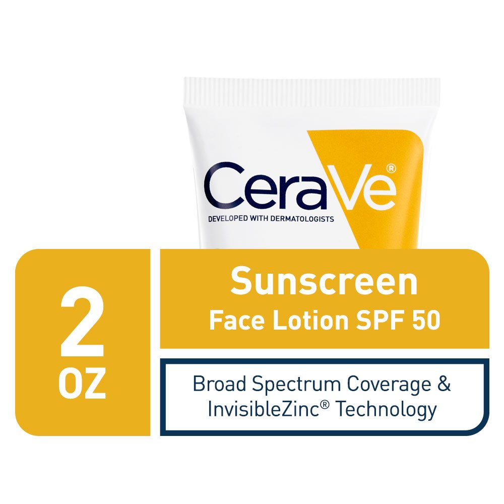 Galleon CeraVe Sunscreen Face Lotion SPF 50 2 Oz With Zinc Oxide