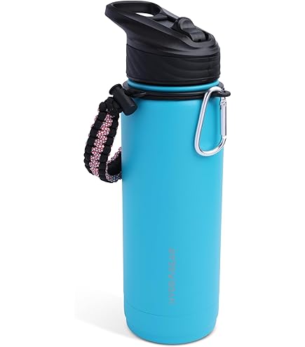 Hydragear Zenith Straw Stainless Steel Bottle with Carabiner
