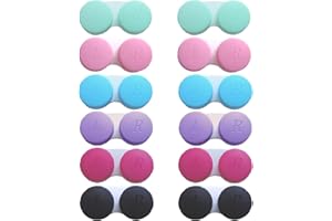 Erewa 12 Pack Contact lens case Contact Lens Holder Box Soak Storage Kit(Mixed Colors)