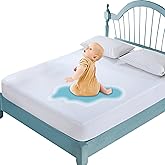 Mattress Protector Twin Waterproof Mattress Cover Soft Breathable Noiseless Twin Mattress Protector Deep Pocket for 6-15" Pad