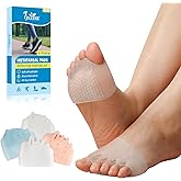 JNATER Toe Separators & Metatarsal Pads for Women & Men – 8 Pcs Gel Toe Spacers, Soft Ball of Foot Cushions for Metatarsalgia, Morton's Neuroma Pain Relief, All-Day Comfort for Long Walking & Standing